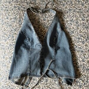 Abercrombie & Fitch Denim Halter Top